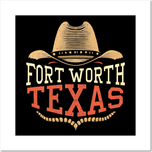 Fort Worth Texas Western Vintage Design Posters and Art